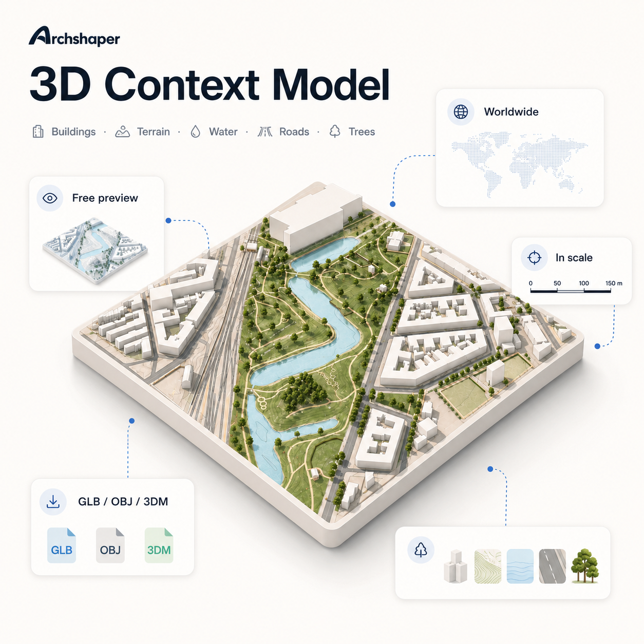Free 3D Site Model Preview | Generate Site Context Online