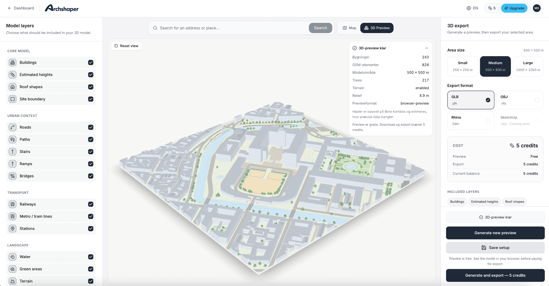 Explore Archshaper Tools | 2D Site Plans & 3D Context Models